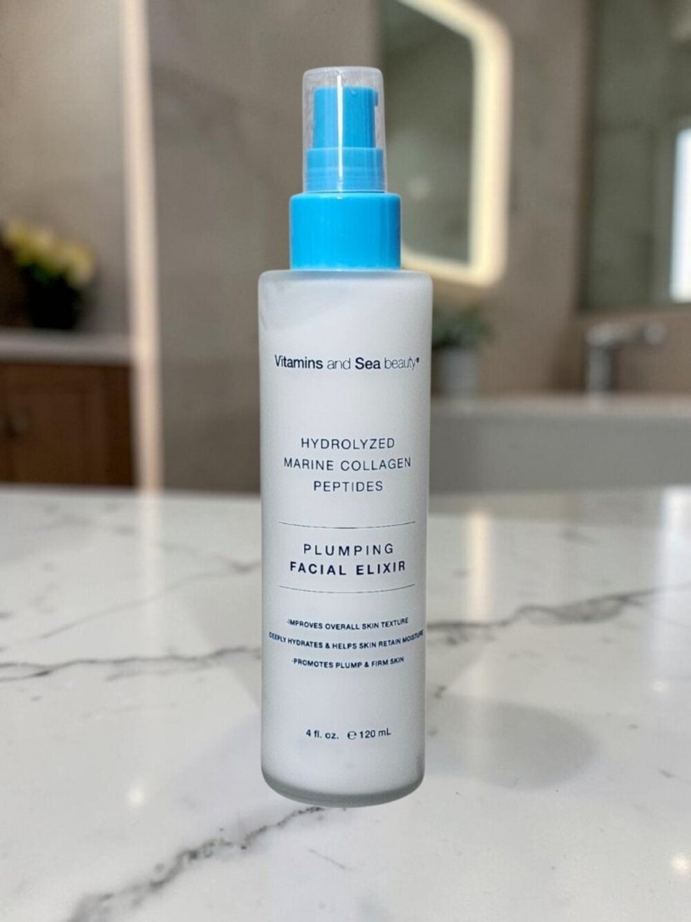 Vitamins and Sea Beauty Hydrolyzed Marine Collagen Peptides Plumping Face Elixir